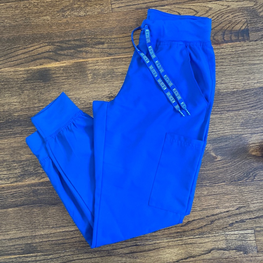 Womens Royal Blue Med Couture Scrub Set Sz XS
